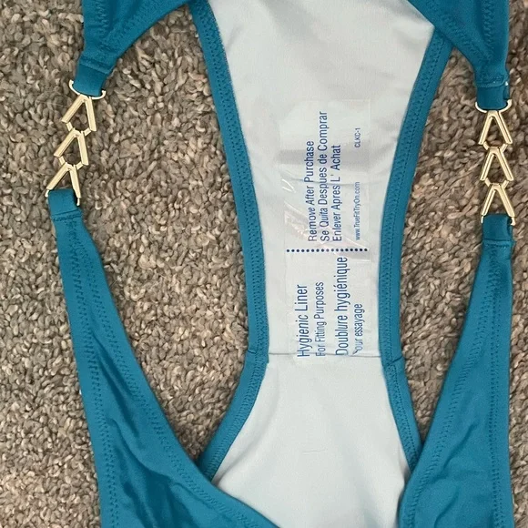 NWOT Victoria’s Secret teal Brazilian Bikini Bottom - Picture 3 of 4